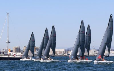 Six RS21s line up at the San Diego NOOD Regatta.