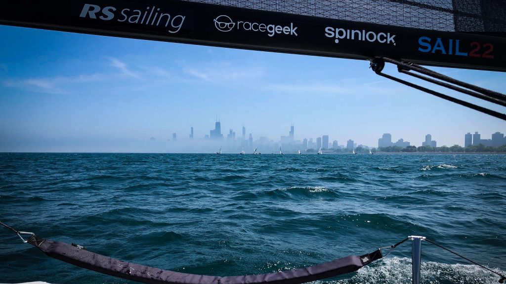 The RS21 dinghy fleet perform at the Chicago NOOD Regatta